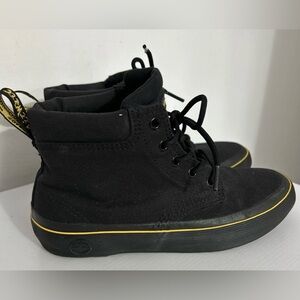 Dr Martens Docs Allana Black Canvas High Top Sneakers Boots Shoes-Womens 7